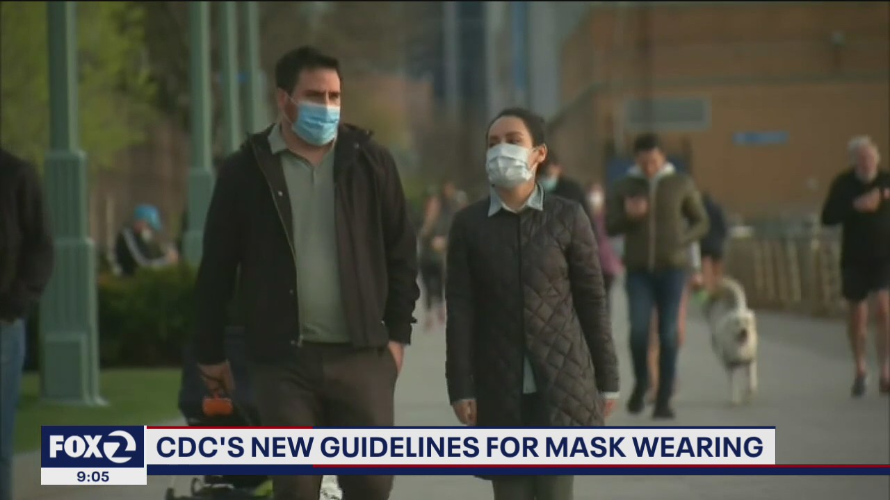 CDC's guidelines for mask wearing outdoors