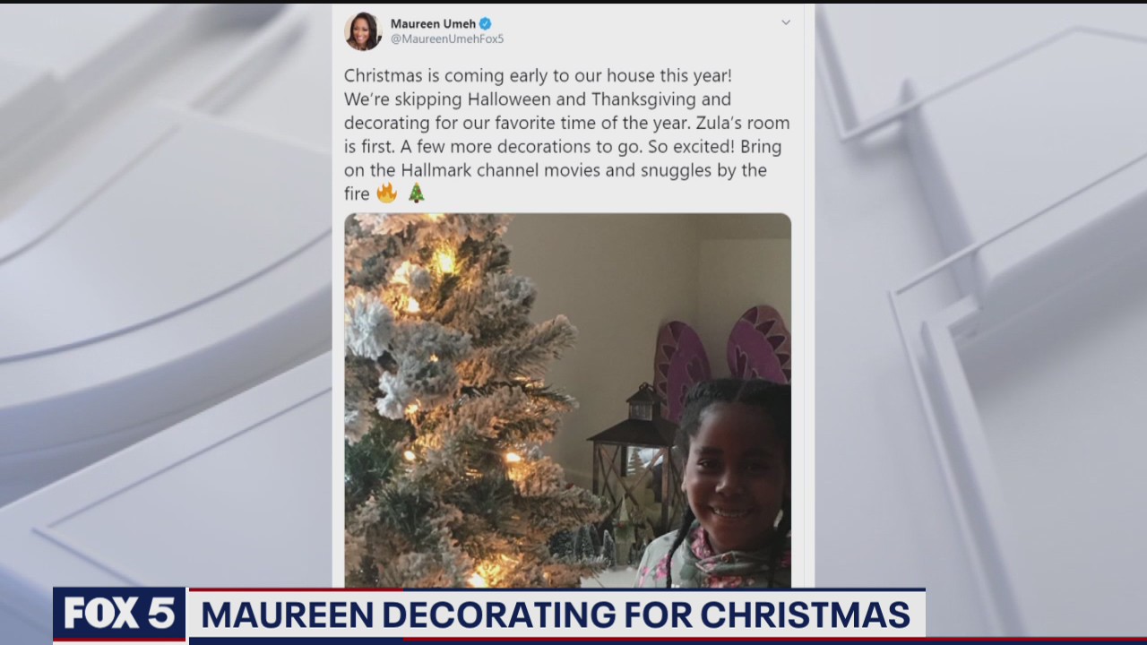 FOX 5’s Maureen Umeh decorating early for Christmas!