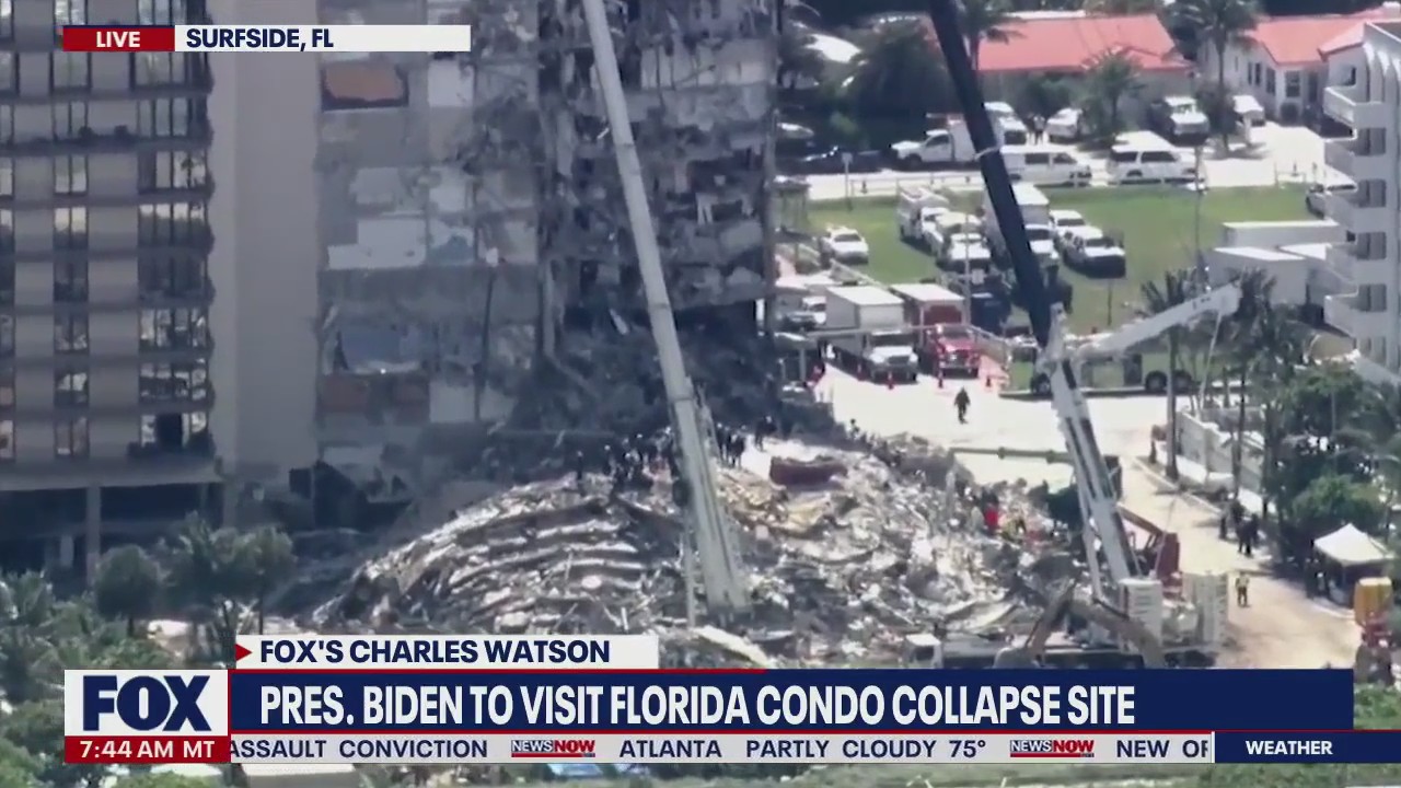 Surfside building collapse update, President Biden to visit collapse site | NewsNOW from Fox