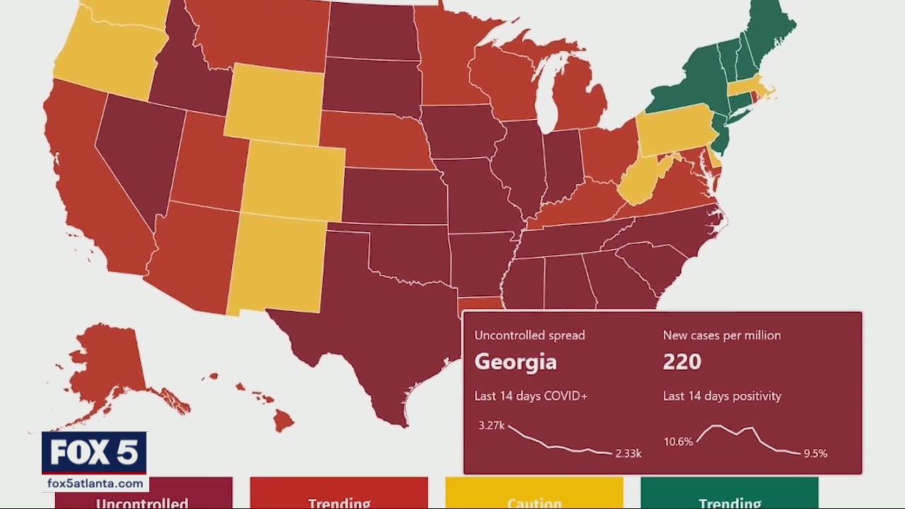 Georgia's COVID-19 cases and hospitalizations dropping