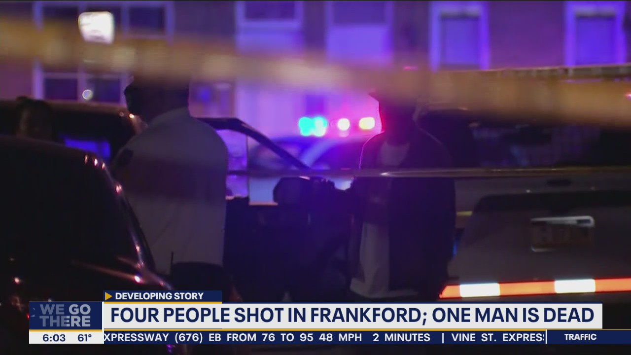 Four people shot, 1 dead in Frankford