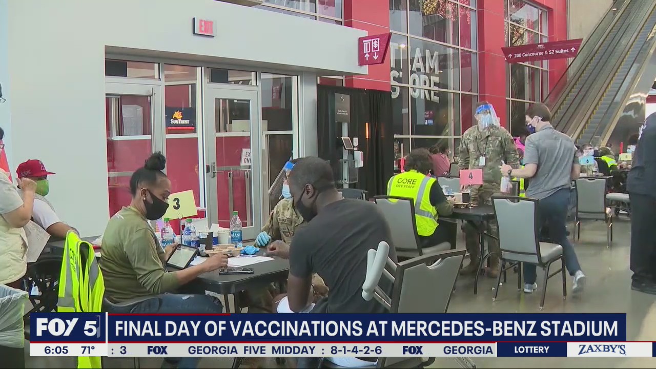 Final day of coronavirus vaccinations at Mercedes-Benz Stadium