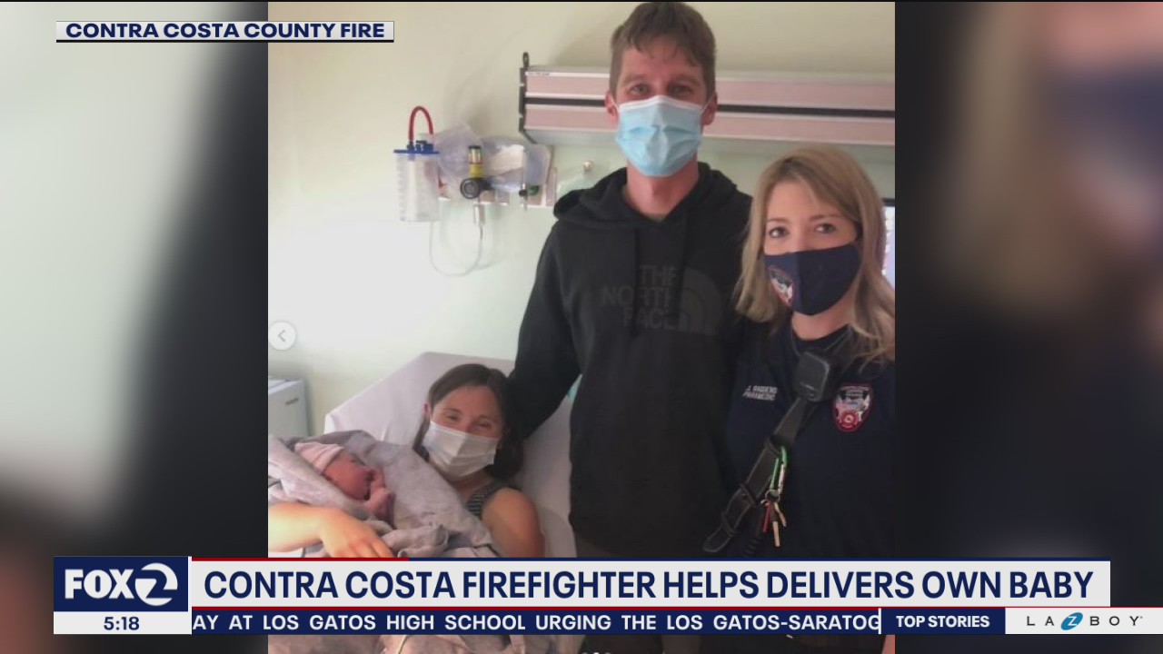 Firefighter delivers his own baby