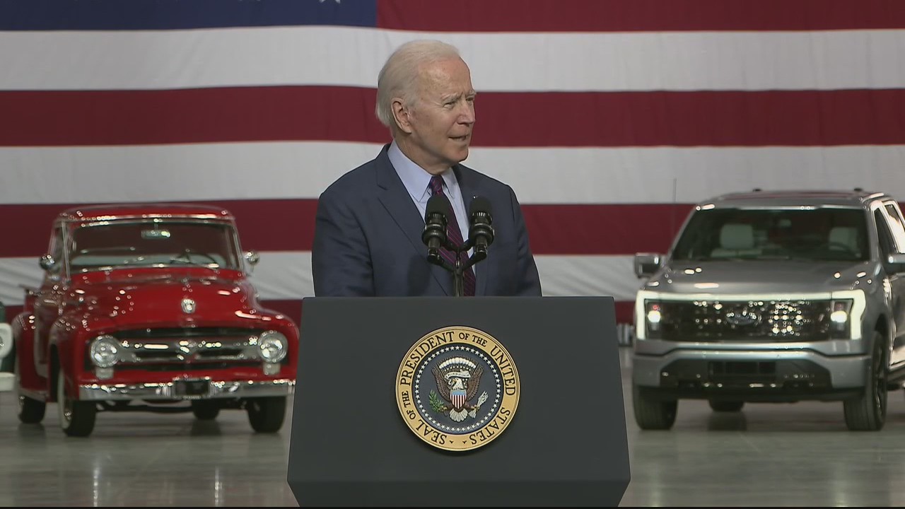 President Biden tours Ford's Rouge Electric Vehicle Center - symbolic of EV agenda