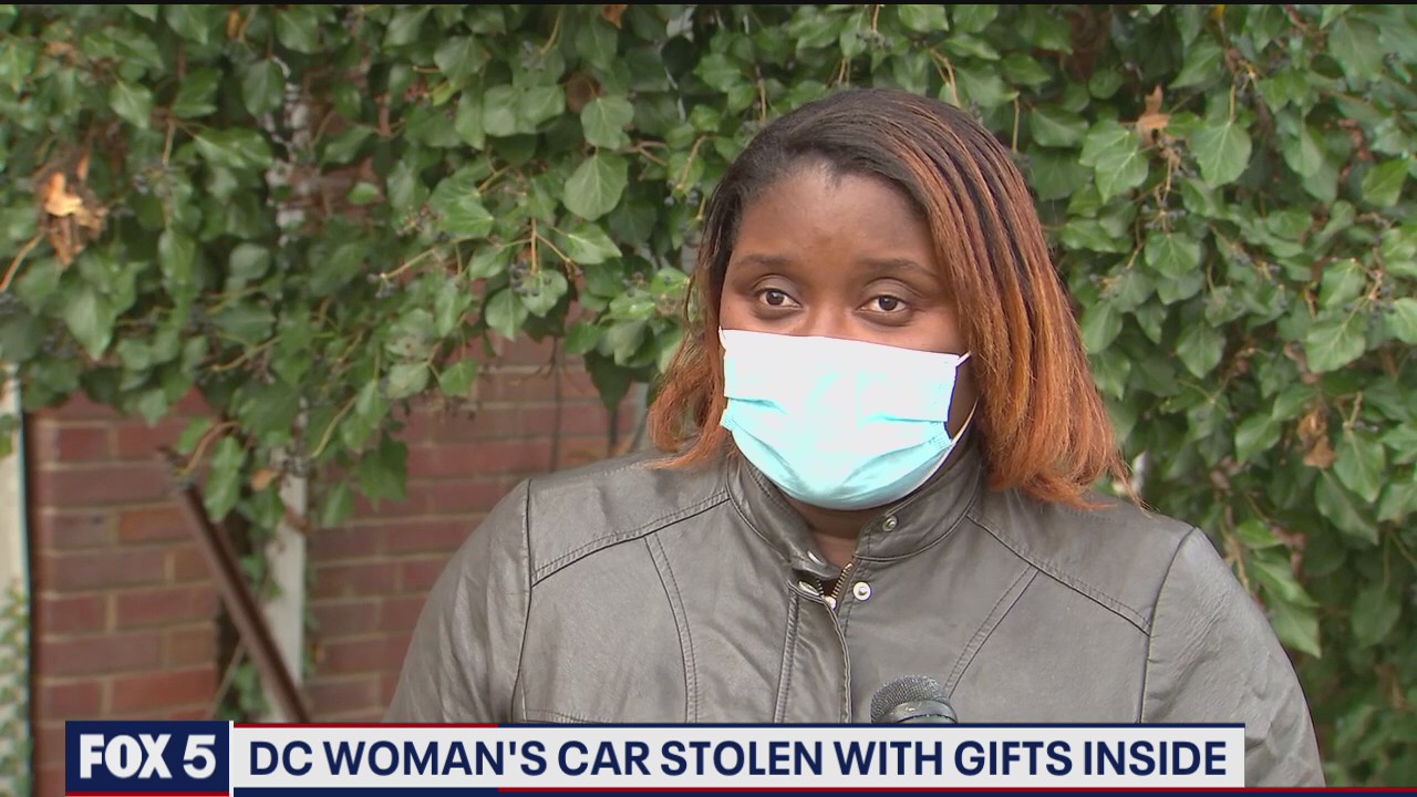 DC woman's car stolen with gifts inside