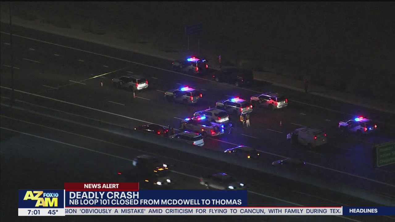 DPS: Woman killed in motorcycle crash on northbound Loop 101 in Scottsdale
