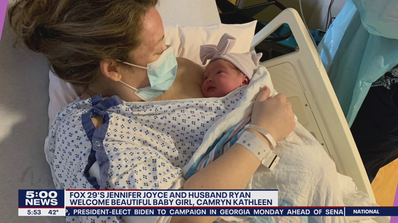 FOX 29's Jennifer Joyce and husband Ryan welcome beautiful baby girl