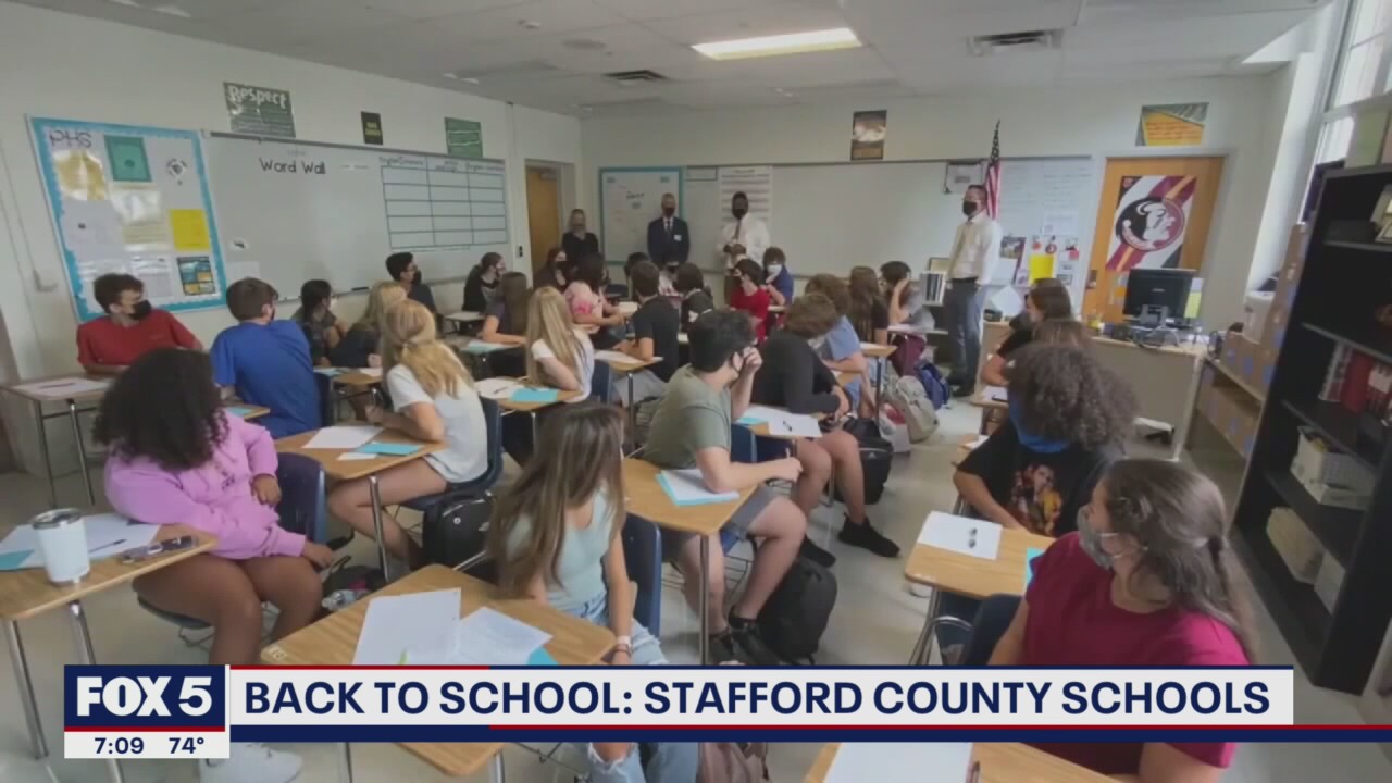Stafford County first day of school as students, teachers return amid rising COVID 19 cases