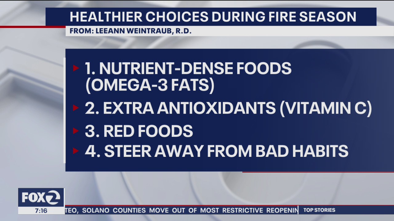 Healthier foods during fire season