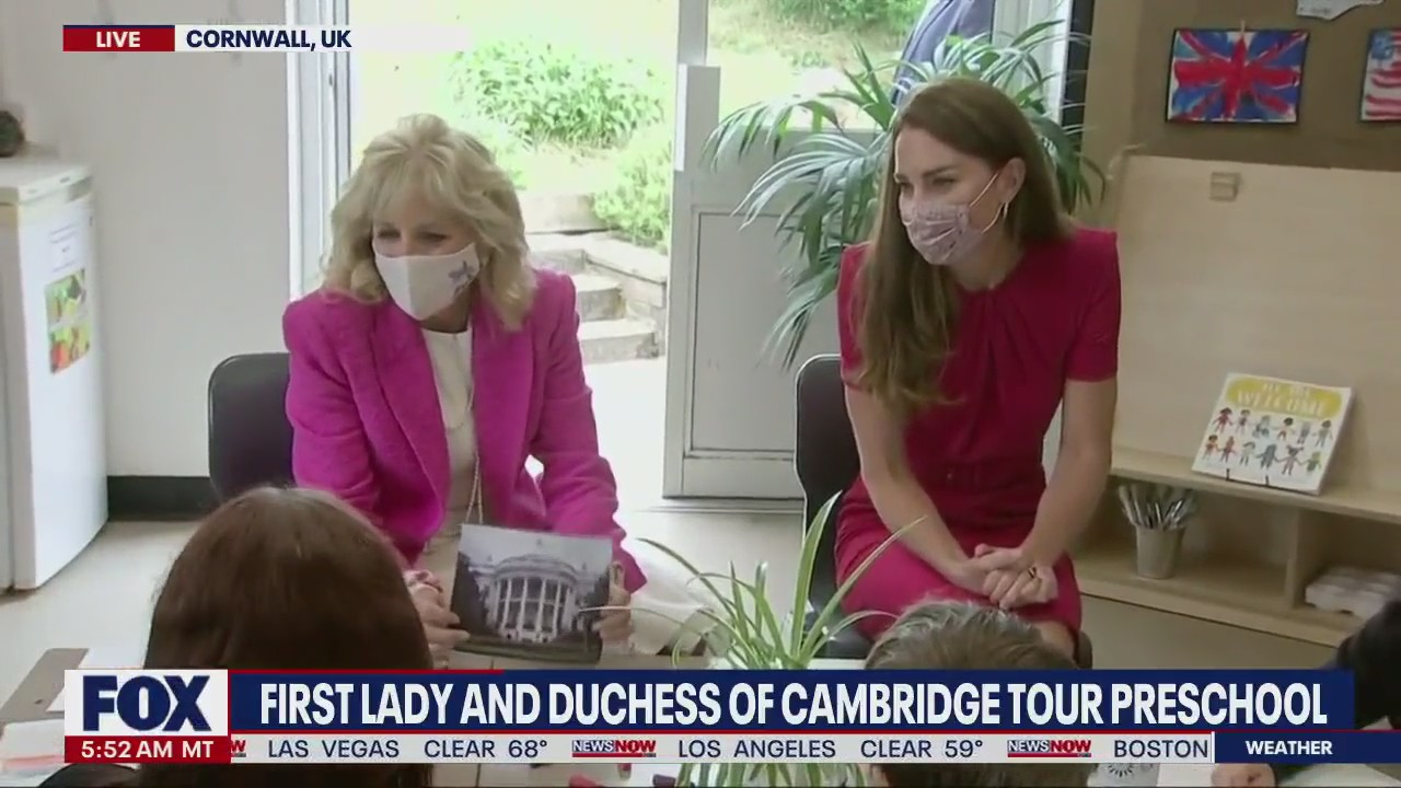Pre-schoolers chat with Jill Biden and Kate Middleton | NewsNOW from FOX