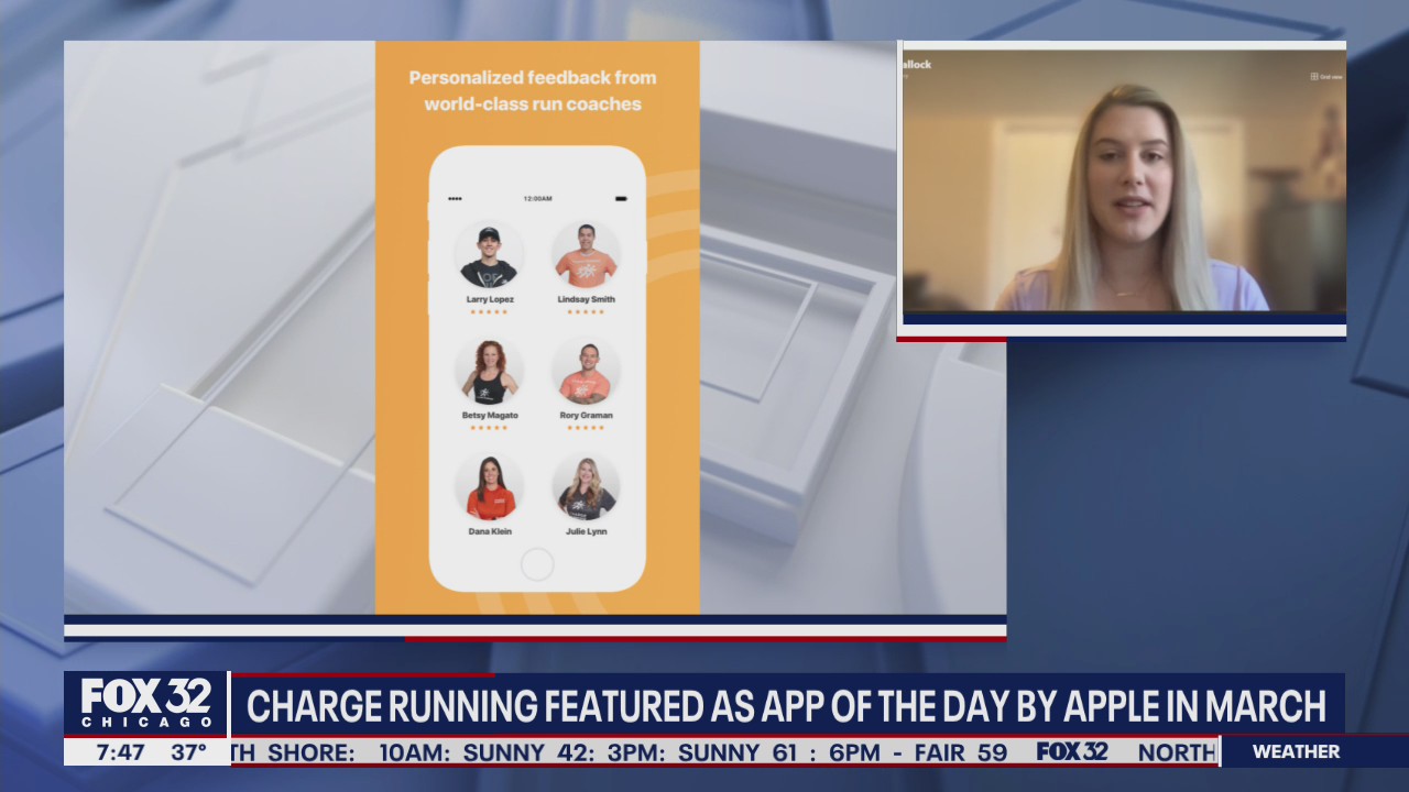 Charge Running featured as app of the day by Apple in March