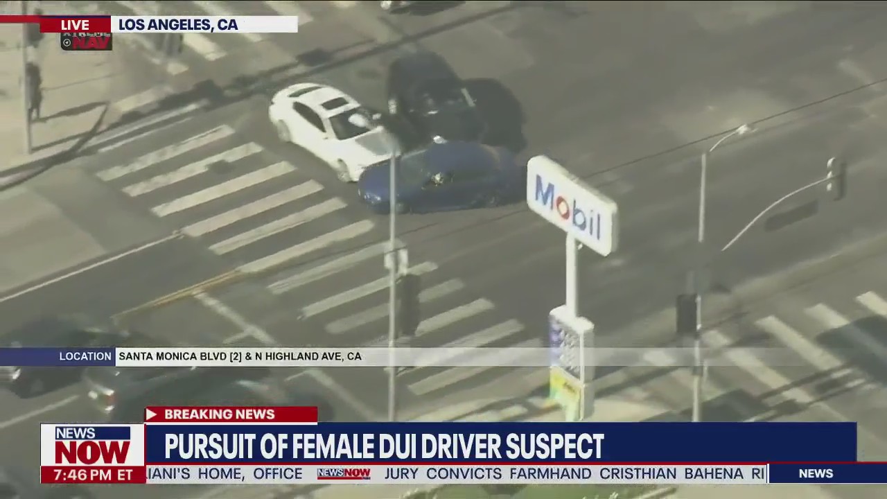 DUI suspect pursuit ends with T-bone crash, arrest in Los Angeles on Memorial Day Weekend