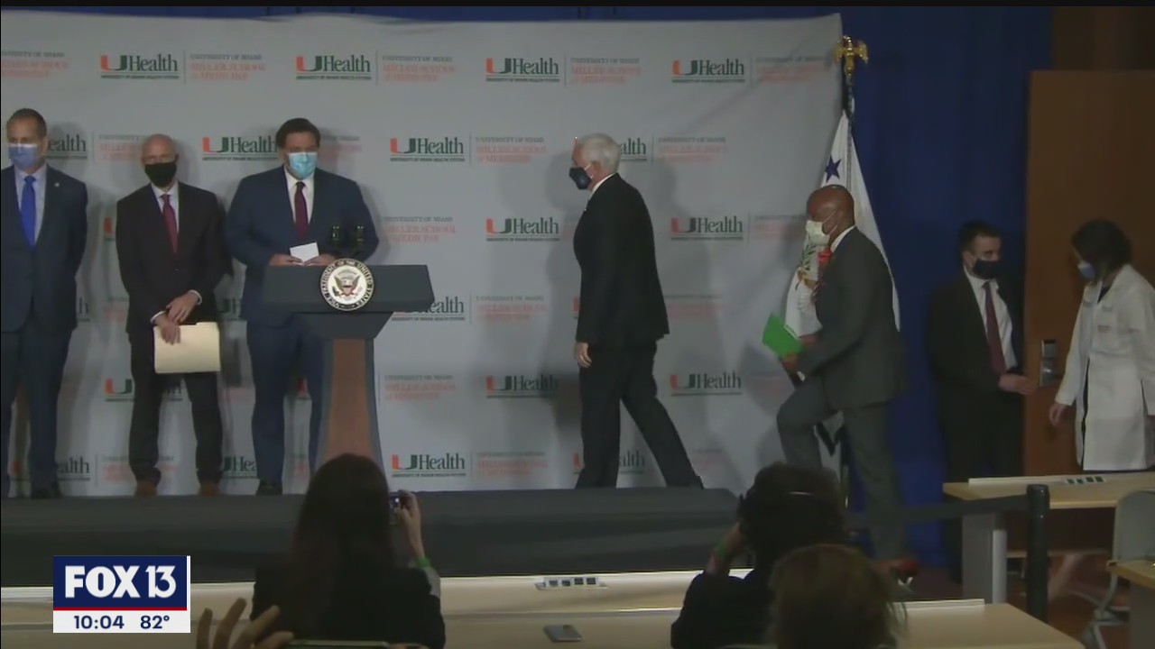 Pence visits Florida to announce vaccine trials