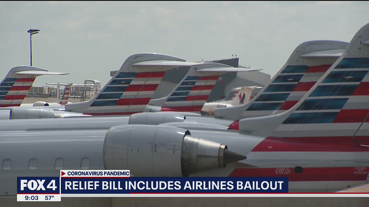 Economic relief bill includes bailout for struggling airline industry