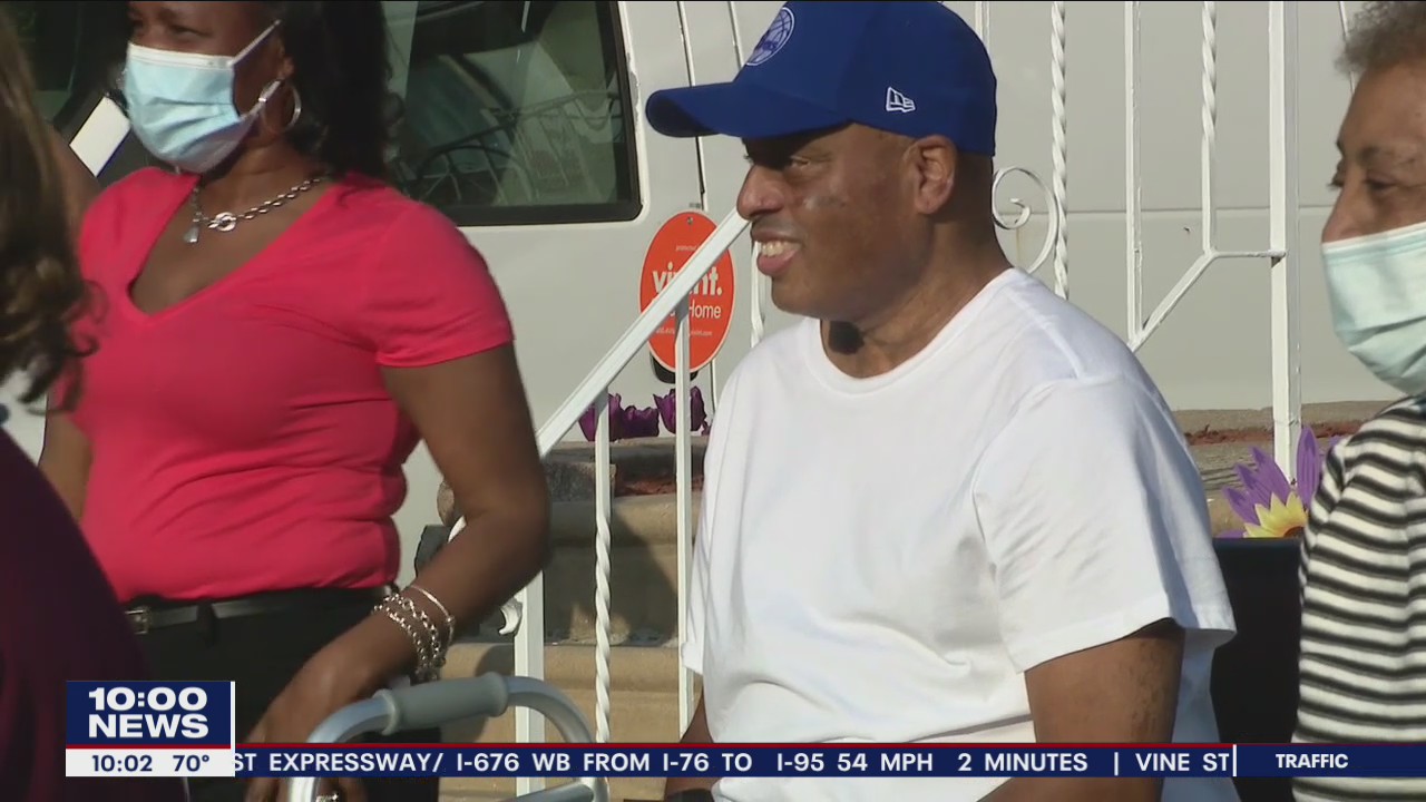Southwest Philly community welcomes man home after 5 month battle with COVID-19
