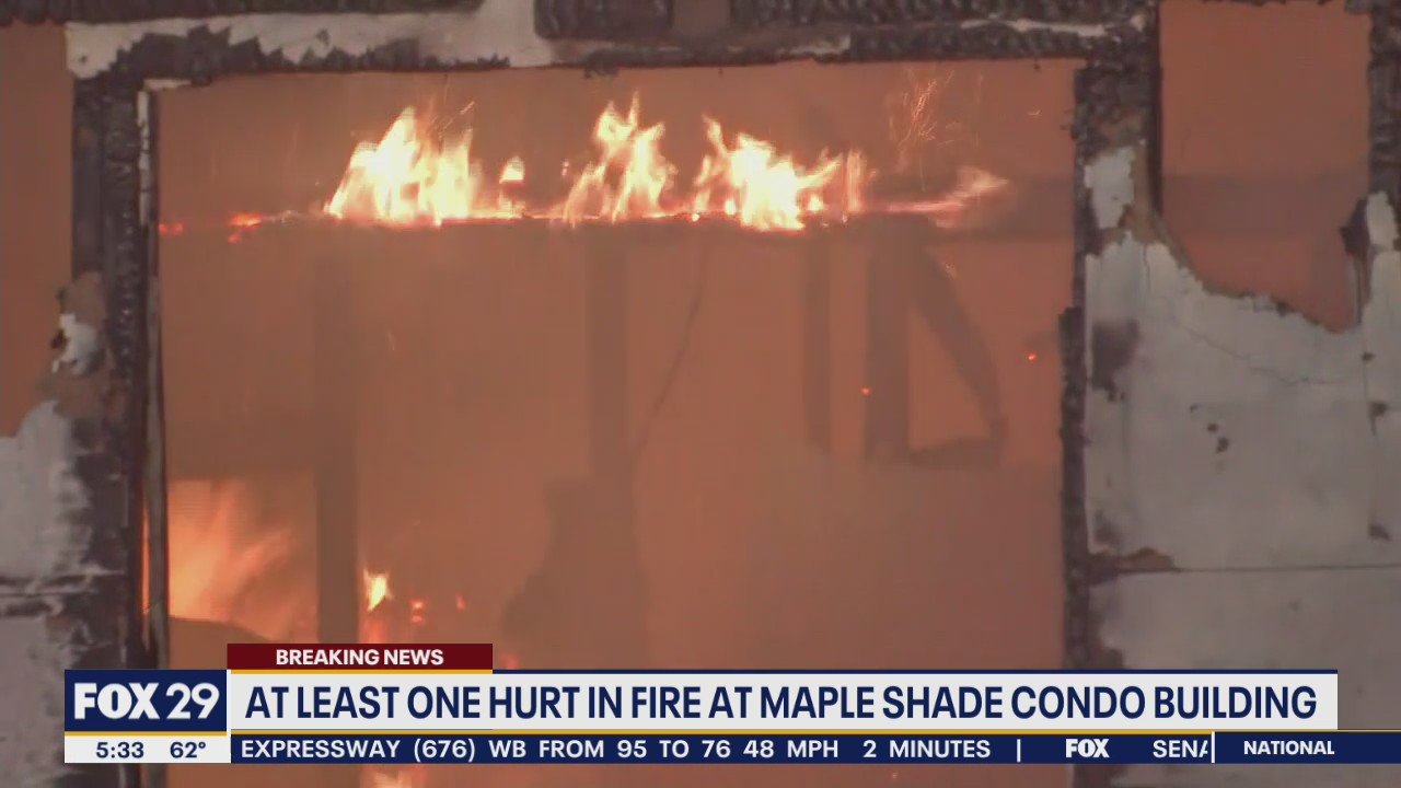 At least 1 hurt in fire at condo building in Maple Shade