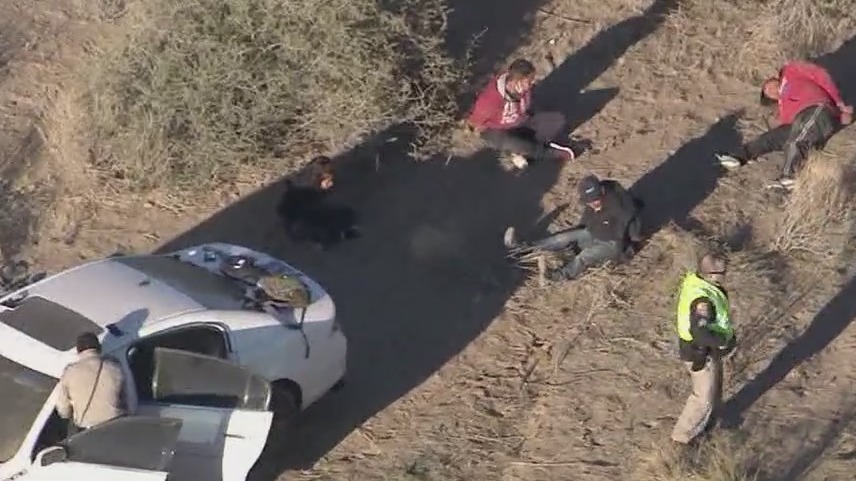 Five in custody following I-10 police chase