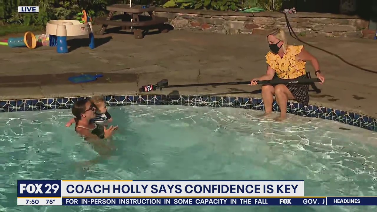 Teaching babies how to swim