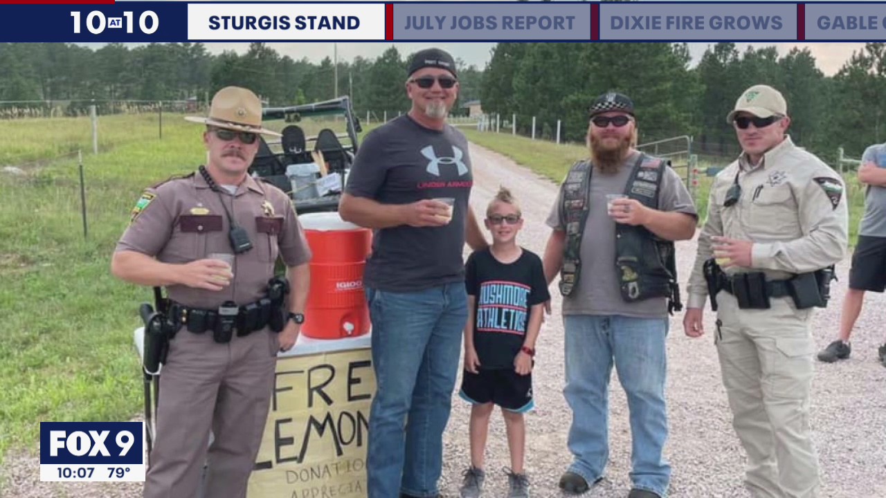 Boy's lemonade stand becomes a hit for bikers headed to Sturgis