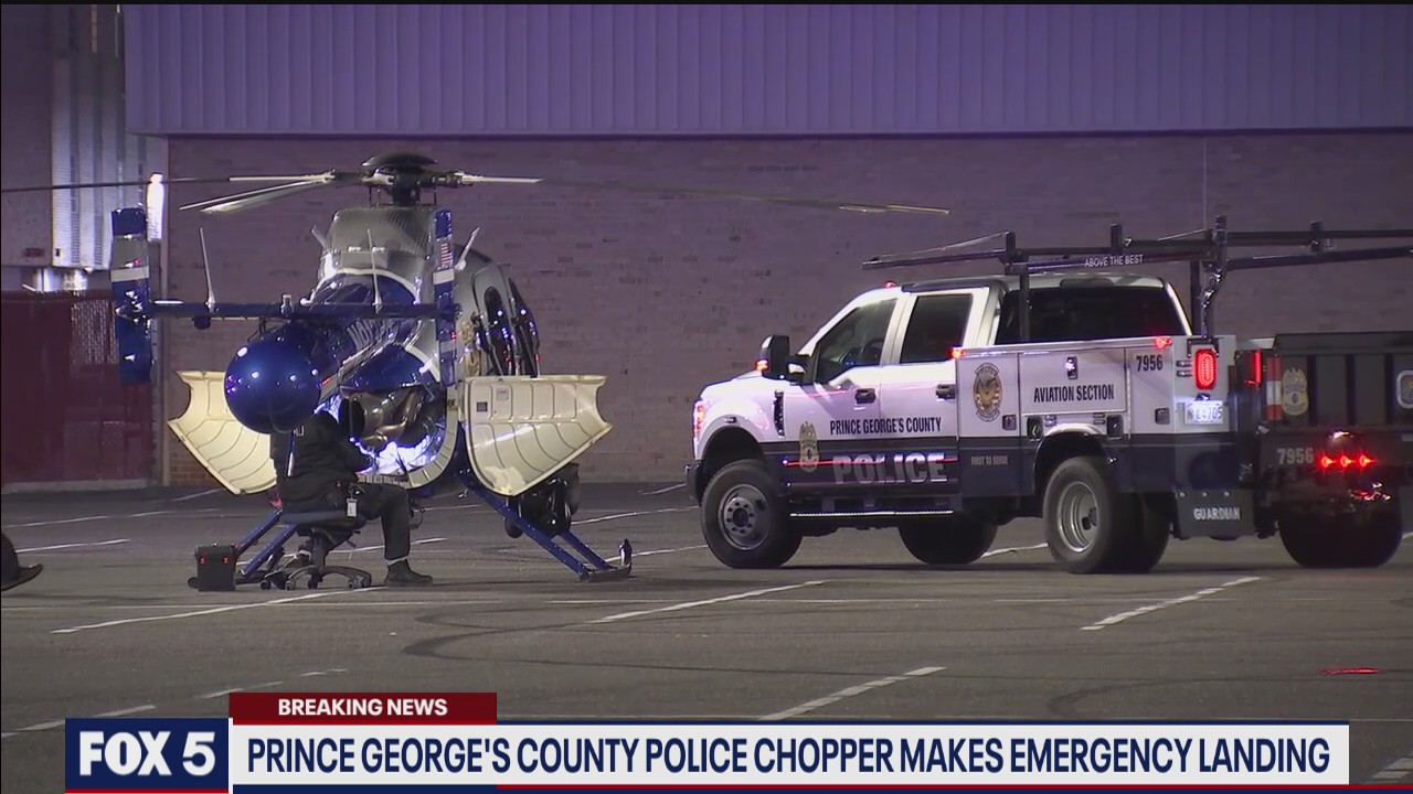 Prince George's County police chopper makes emergency landing