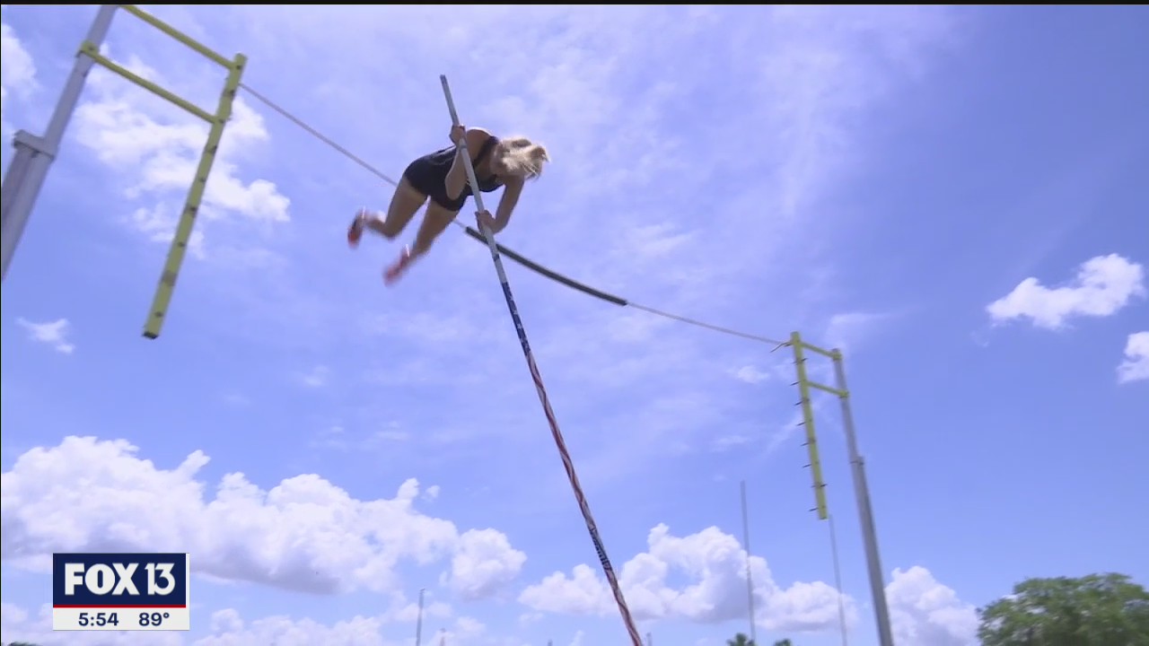 Multi-talented student athlete takes on pole vaulting