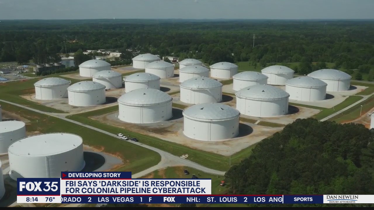 FBI says 'darkside' is responsible for Colonial Pipeline cyberattack