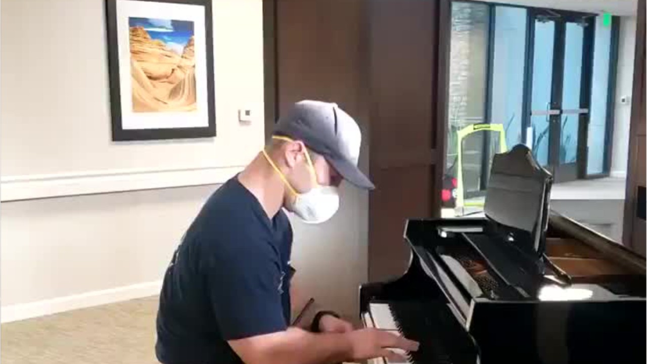 Firefighter reveals hidden talent