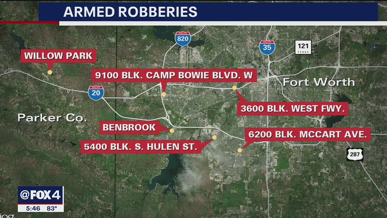 Robber hits at least six Tarrant County convenience stores in just hours