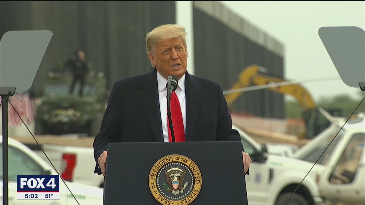 Trump defiant during visit to border wall in Texas