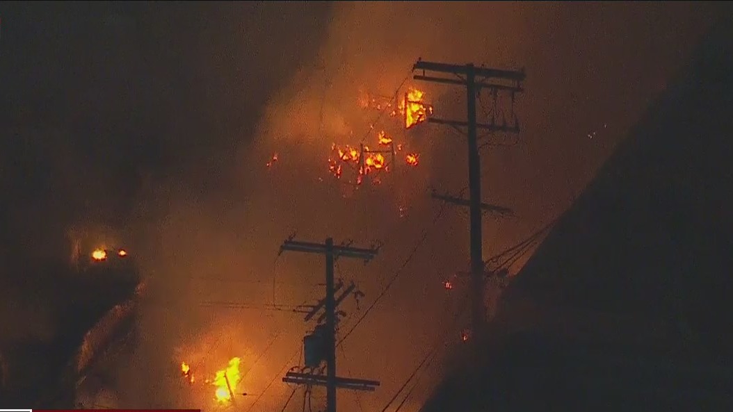 Structure fire in Panorama City