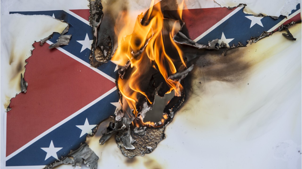 Chocolate shop sells out of sweets over Confederate flag burning