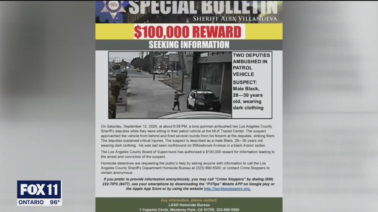Search continues for gunman who ambushed, shot deputies in Compton