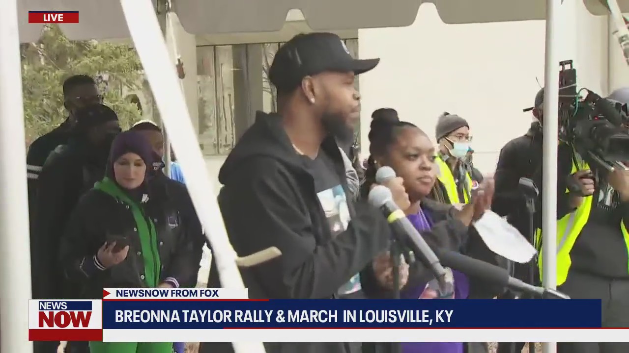 Kenneth Walker speaks at gathering on anniversary of Breonna Taylor’s death, days after charges against him dropped