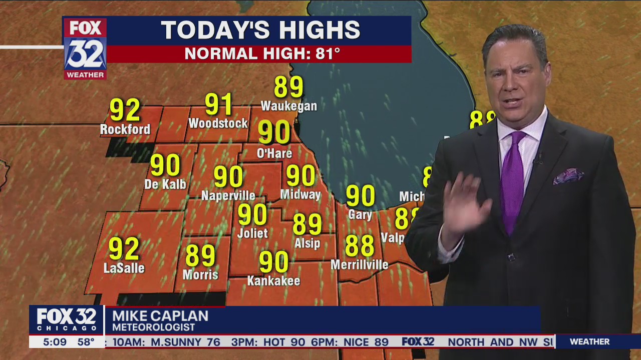 Morning forecast for Chicagoland on June 17th