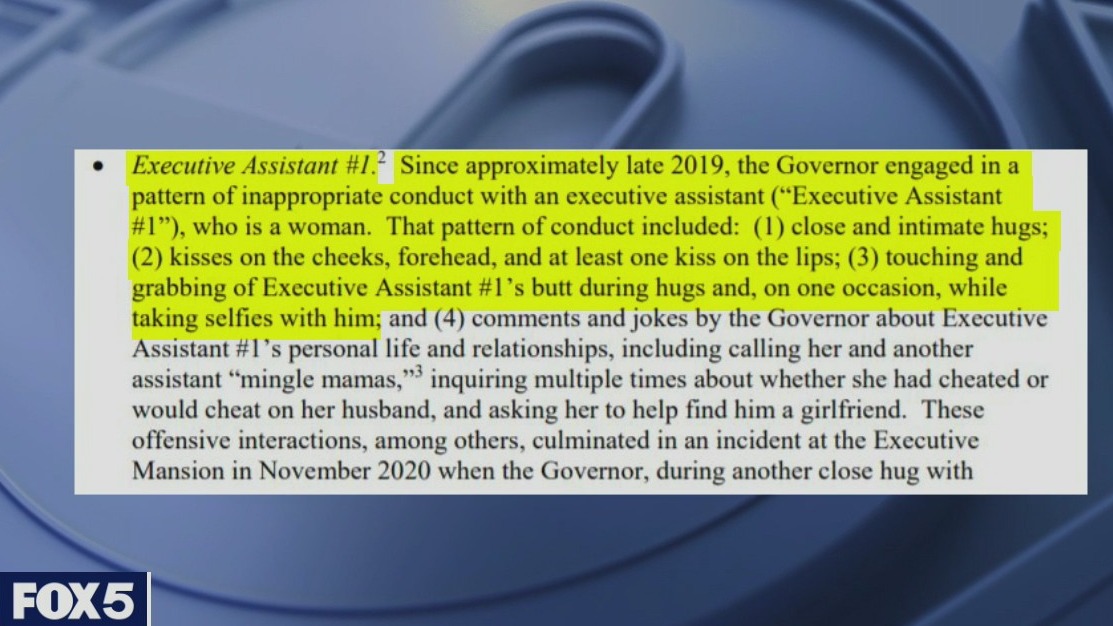 AG releases report on Cuomo