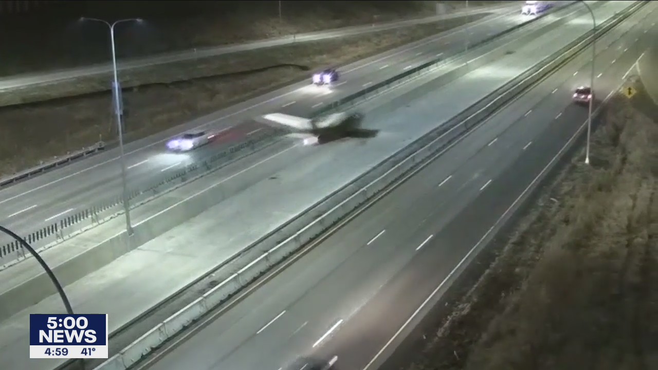 Video: Plane lands on I-35W in Arden Hills