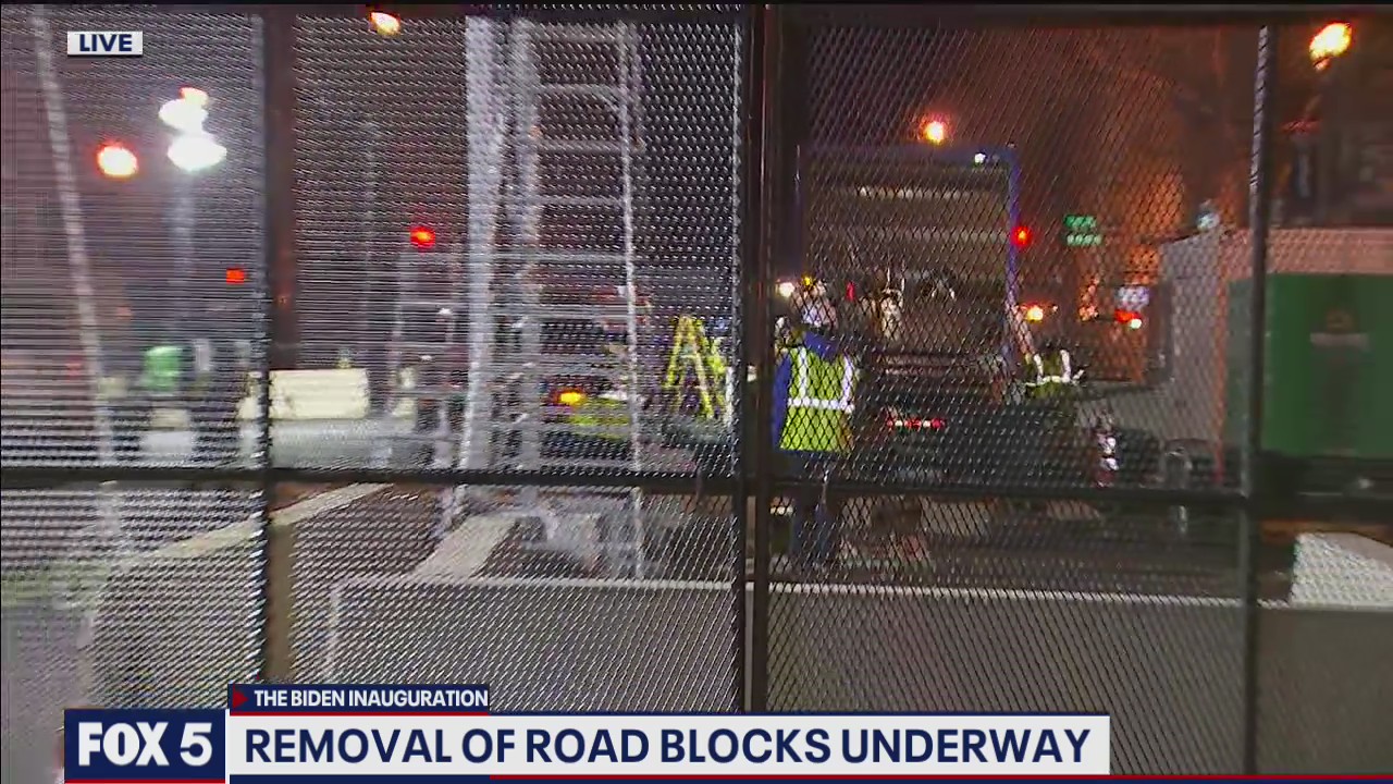 Removal of road blocks underway in DC
