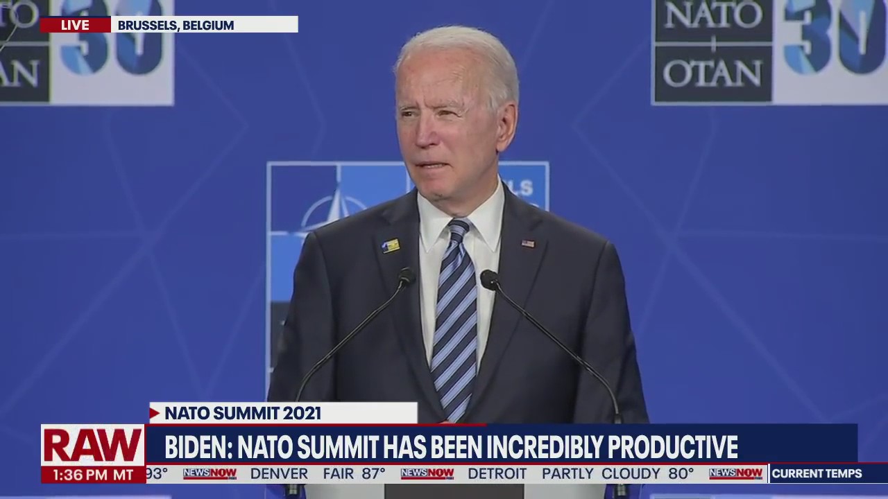 President Biden speaks at NATO headquarters after summit