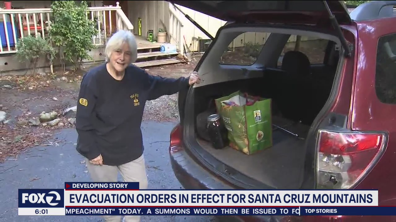 Evacuation orders in effect for Santa Cruz Mountains