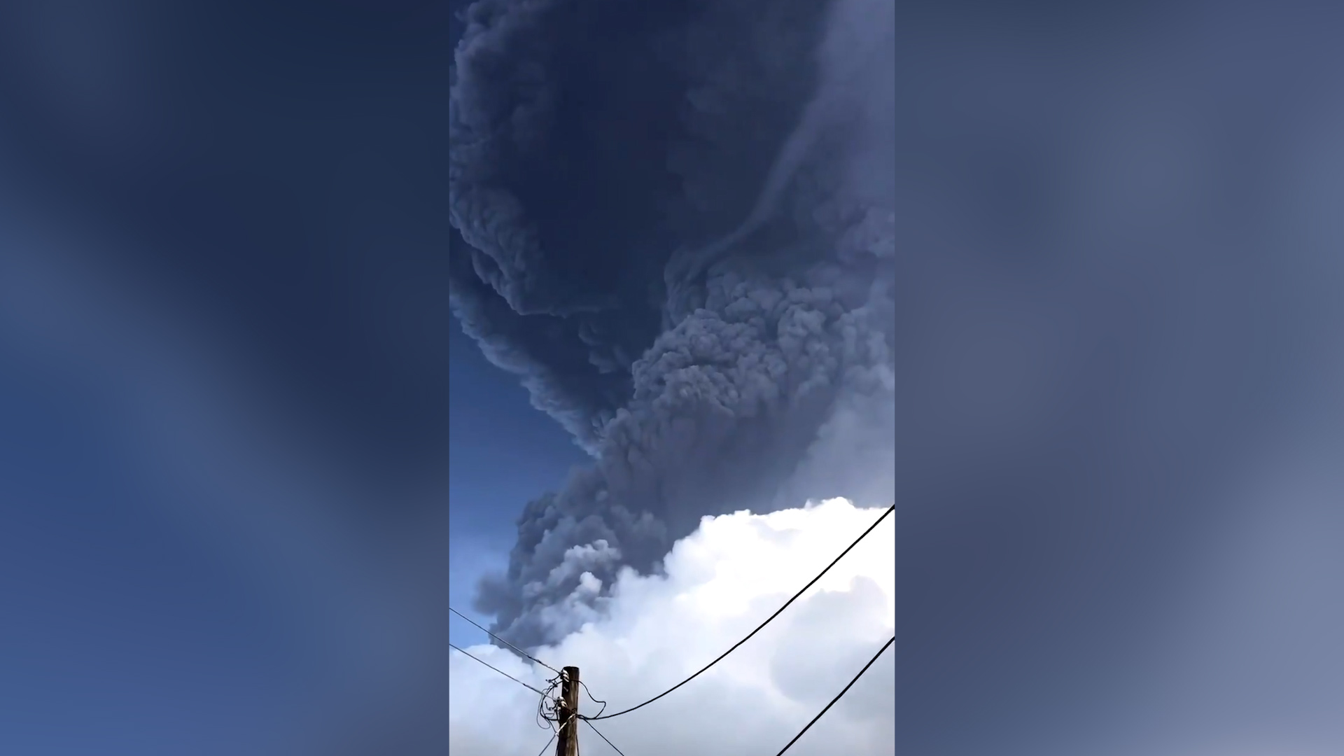 St. Vincent volcano smoke