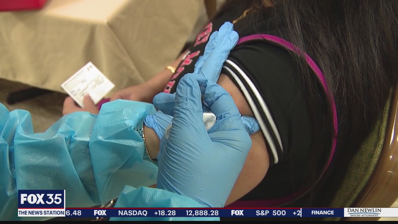 Seniors at long-term care facility receive vaccine
