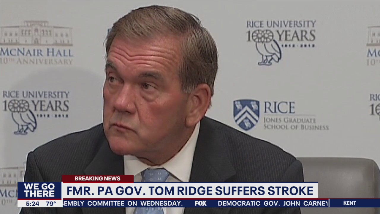 Aide says former Pa. Governor and Homeland Security head Tom Ridge had stroke