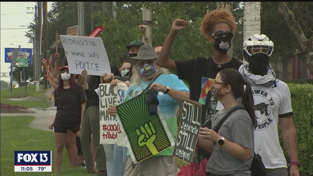 USF students protest the shooting of Jacob Blake