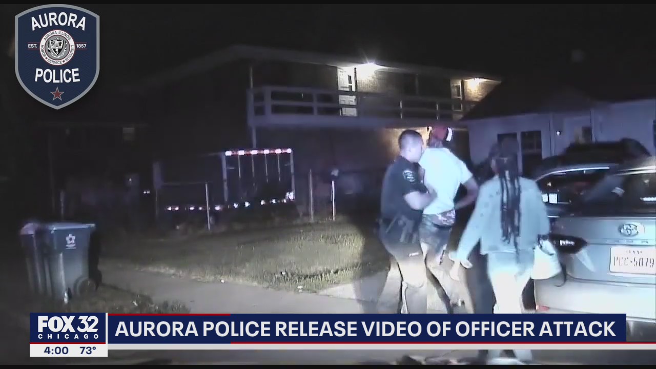 Aurora police release video of officer attack