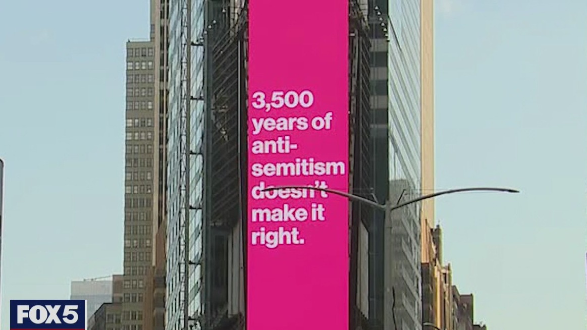 Billboard shines light on anti-Semitism