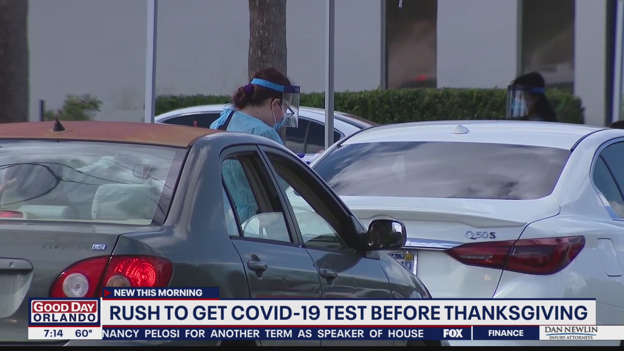 Rush to get COVID-19 test before Thanksgiving