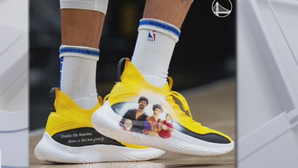 Steph Curry sports sneakers in support of AAPI community