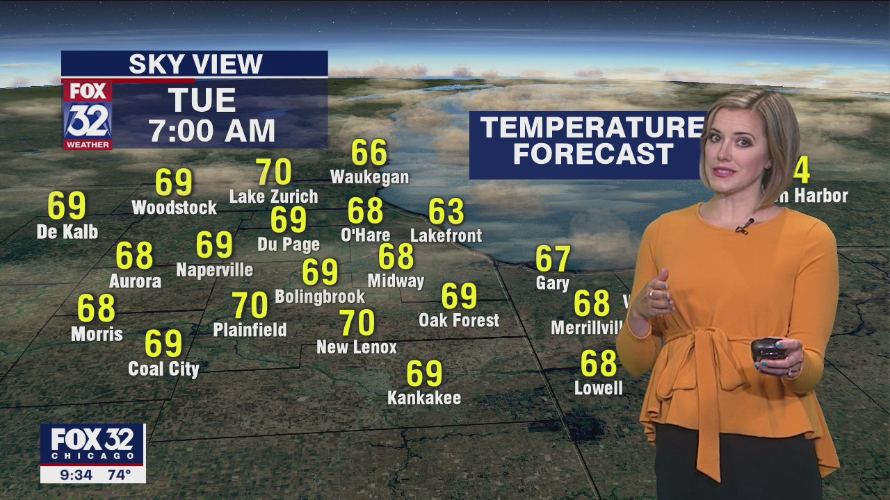 10 p.m. forecast for Chicagoland on June 7