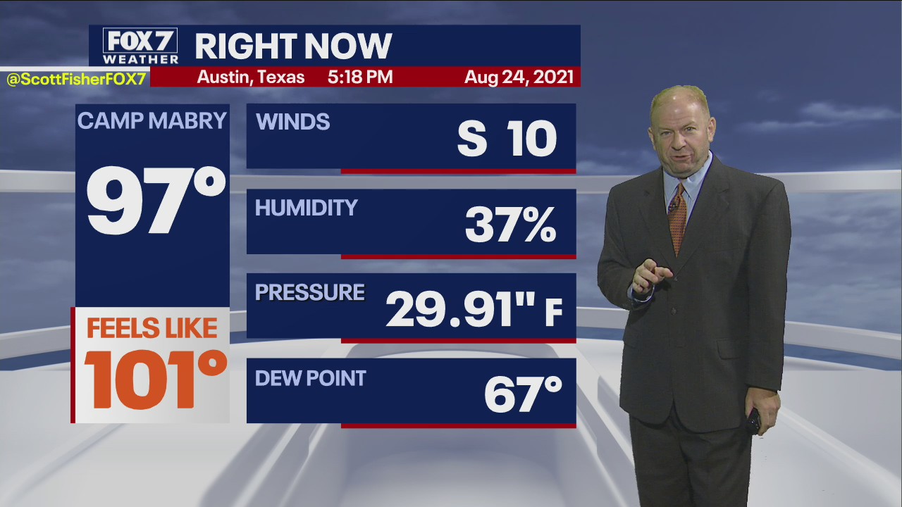 Evening weather forecast for August 24, 2021