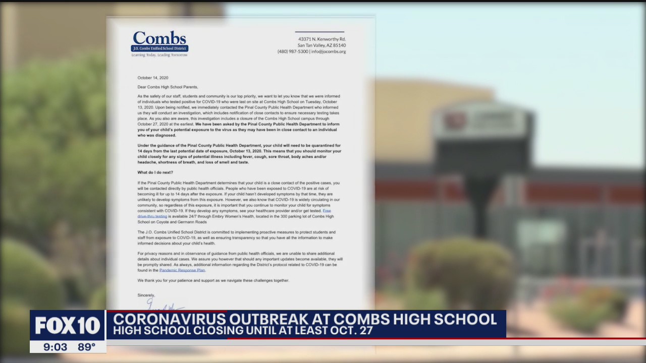 Coronavirus prompts closure of Combs High School